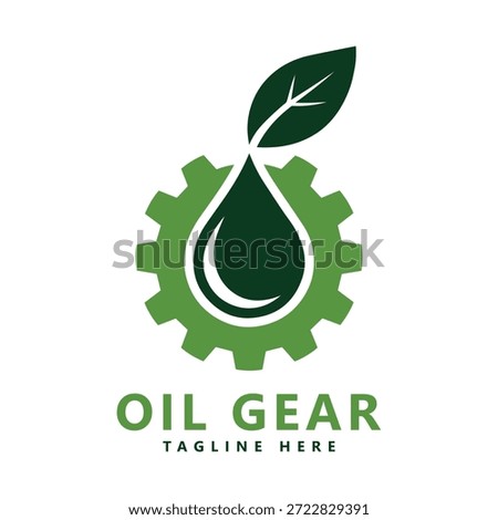 Oil leaf gear logo icon vector template