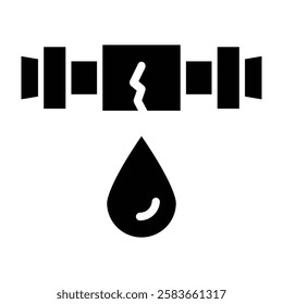 Oil Leak Vector Glyph Icon Vector Design