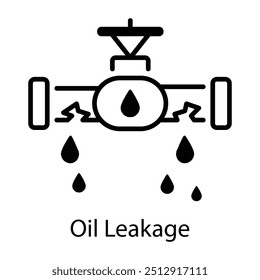 Öl-Leckage-Symbol im Umrissstil 