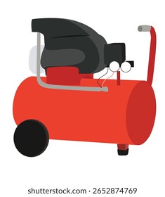 Oil less air compressor. illustrations of pneumatic equipment for construction works.