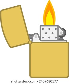 Oil Lighter Isolated Vector Illustration