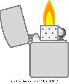 Oil Lighter Isolated Vector Illustration