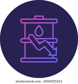 Oil Line Gradient Icon Design