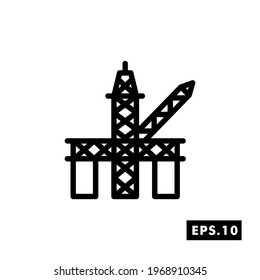 Icono de línea de aceite Vector industrial. Icono de aceite o logotipo símbolo de signo aislado ilustración vectorial