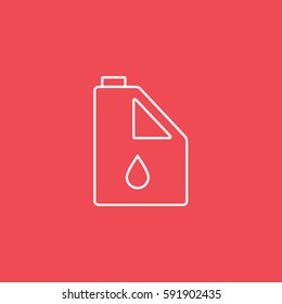 Oil Line Icon On Red Background