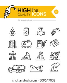 Oil  Line Icons Series