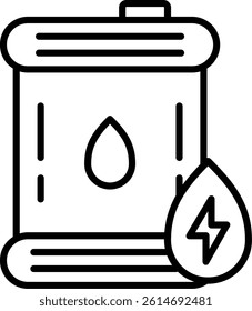 Oil Line Vector Icon Design