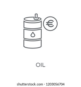 Oil linear icon. Oil concept stroke symbol design. Thin graphic elements vector illustration, outline pattern on a white background, eps 10.