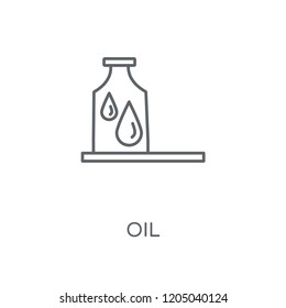 Oil linear icon. Oil concept stroke symbol design. Thin graphic elements vector illustration, outline pattern on a white background, eps 10.