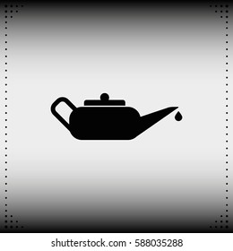 Oil lubricator flat icon.