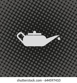 Oil lubricator flat icon.