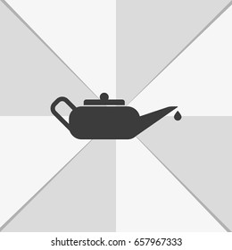 Oil lubricator flat icon.