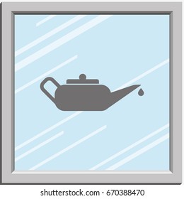 Oil lubricator flat icon.