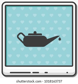 Oil lubricator flat vector icon.