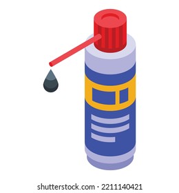 Oil Machine Repair Icon Isometric Vector. Automotive Change. Motor Gear