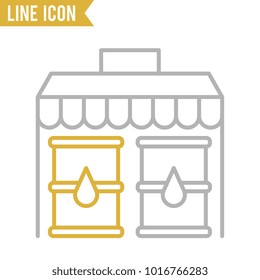 Oil market vector icon