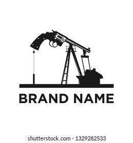 oil mine logo design