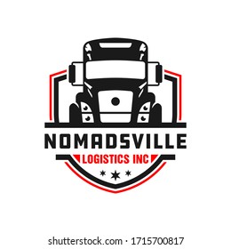 oil mine truck car logo design