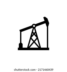 oil mining icon vector isolated on white background.