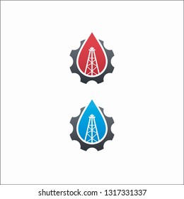 Oil mining industry logo