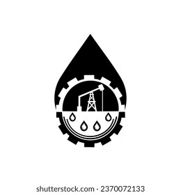Oil mining logo, Vector illustration.