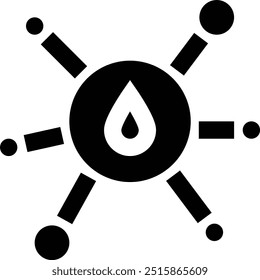 Oil Molecule Vector Icon Design Illustration