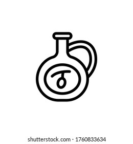 Oil, olive, bottle concept line icon. Simple element illustration. Oil, olive, bottle concept outline symbol design from Italy set. Can be used for web and mobile
