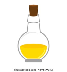 oil olive bottle cork plant organic natural recipent container vector  isolated illustration