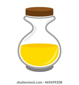 oil olive bottle cork plant organic natural recipent container vector  isolated illustration