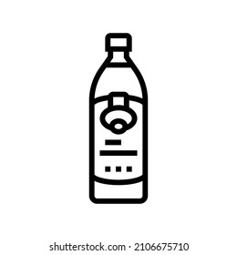 oil olive bottle line icon vector. oil olive bottle sign. isolated contour symbol black illustration