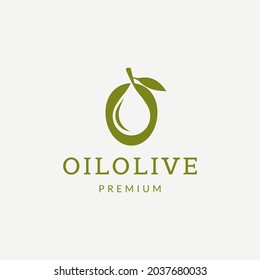 oil olive logo design vector illustration