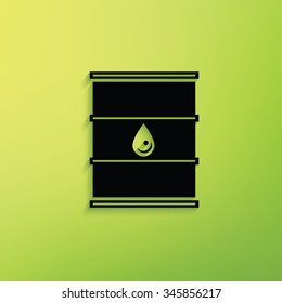 Oil on green background,clean vector