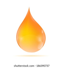 Oil Orange Drop  Vector Illustration