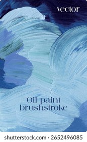 Oil paint brushstrokes in detail. Background color. Vector