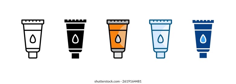 Conjunto de ícones de pintura a óleo Coleção de estilos múltiplos