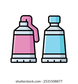 Olieverf Pictogram Vector Design Template Eenvoudig en schoon