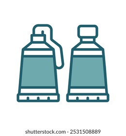 Olieverf Pictogram Vector Design Template Eenvoudig en schoon