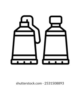 Olieverf Pictogram Vector Design Template Eenvoudig en schoon