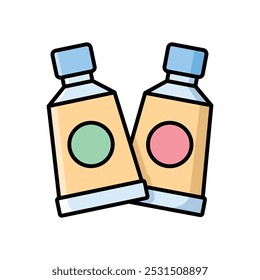 Olieverf Pictogram Vector Design Template Eenvoudig en schoon