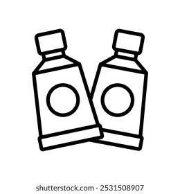 Olieverf Pictogram Vector Design Template Eenvoudig en schoon