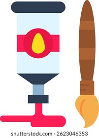 Línea de pintura al óleo Icono de Vector Diseño