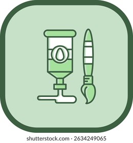 Línea de pintura al óleo Icono de Vector Diseño