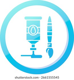 Línea de pintura al óleo Icono de Vector Diseño