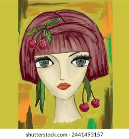 Oil paint women portrait. Art and more