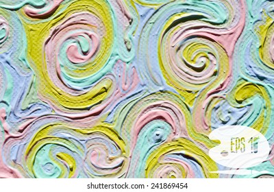 Oil painted background. Vector illustration. Abstract backdrop. 