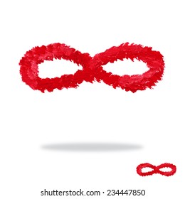 Oil painted infinity symbol, design element. Can be used for cards, invitations, greetings, scrapbooking