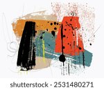 Oil Painting Abstraction, Abstract vectorial composition, vector oil painting art background, beautiful abstract , hand drawn pattern street Urban, street art, Abstract art graffiti t shirt graphics