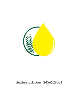 Oil palm design logo illustration vector