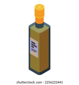 Oil palm icon isometric vector. Food cooking. Nut seed