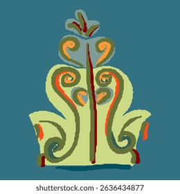Pasta de aceite Vector de ornamento floral